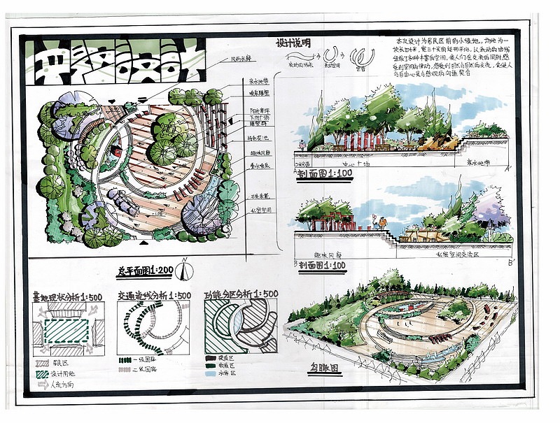 景觀快題設(shè)計(jì)作品(卓越手繪)|空間|景觀設(shè)計(jì)|呂律譜