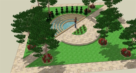 簡(jiǎn)約綠地景觀環(huán)境設(shè)計(jì)su模型[原創(chuàng)]