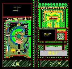 某工廠景觀規劃設計圖紙免費下載
