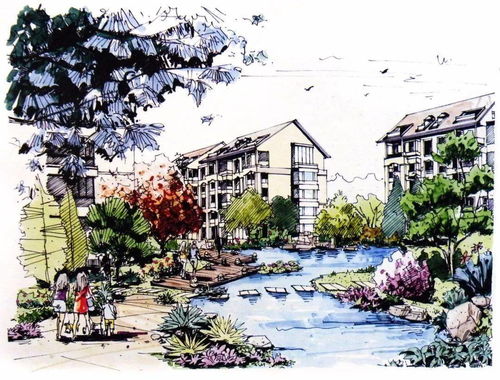 景觀手繪 edsa景觀設計手繪效果圖