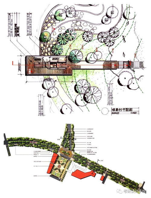 居住區(qū)景觀手繪平面圖素材